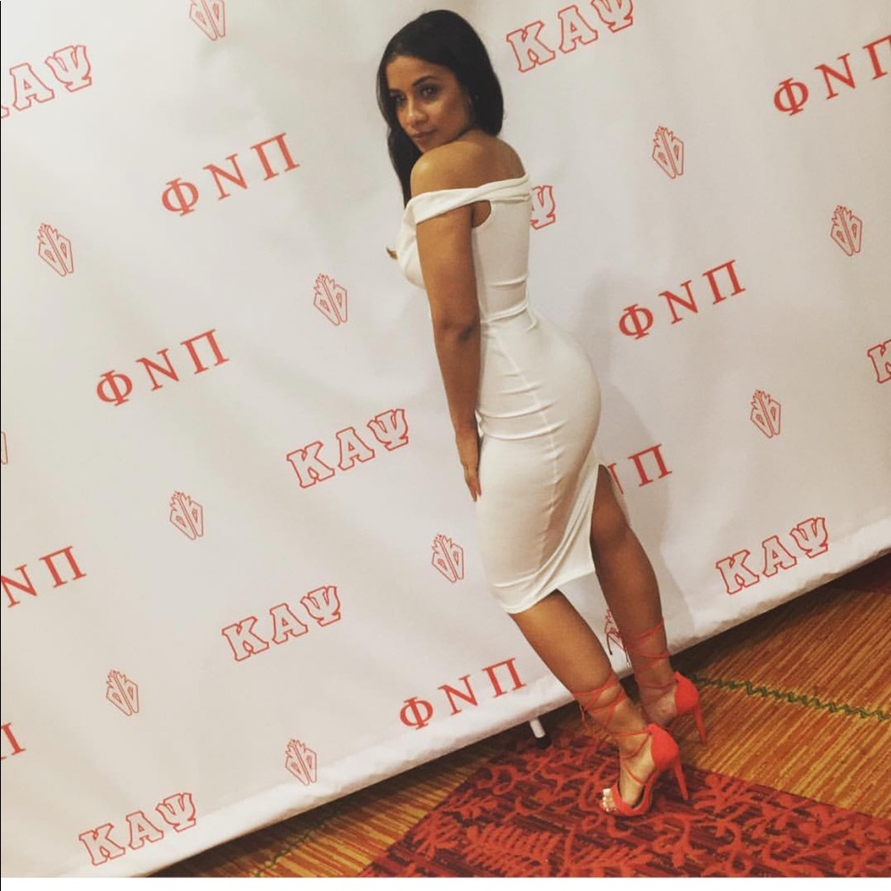 White Off Shoulder Dress